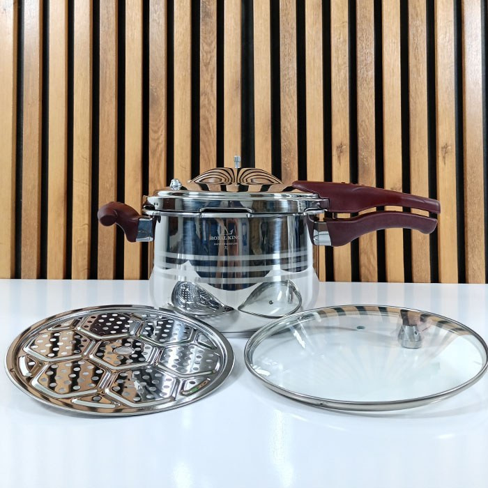 زود پز تک دسته رویال کینگ آلمان سه کاره 9 لیتری کد 1519