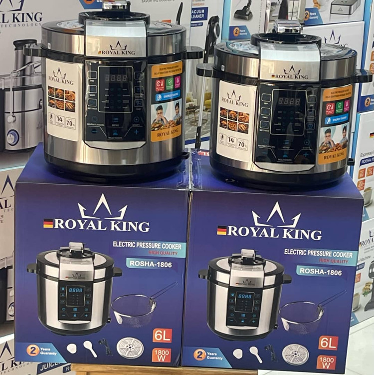 زود پز برقی رویال کینگ اصل درجه 1 مولتی کوکر مدل ROSHA-1806 لیتر6 Royal King