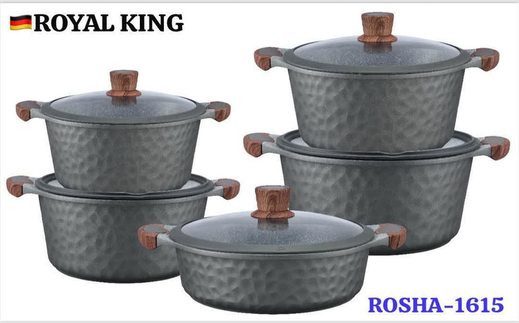 سرویس قابلمه 10 پارچه رویال کینگ کد 1616 طوسی